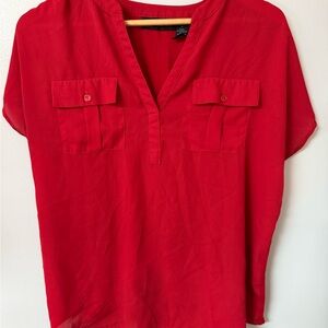 INC International Concepts Red Blouse